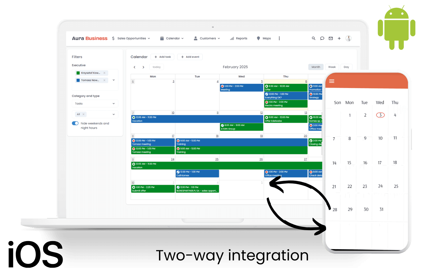Calendar integration in CRM - CalDav