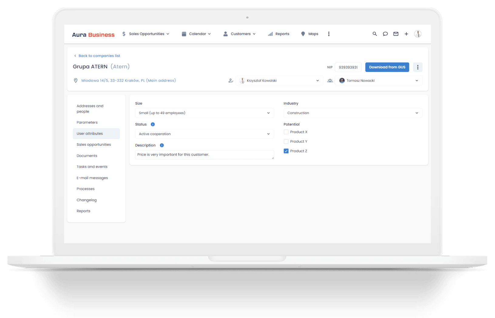 Customers knowledge base in a dedicated solution.