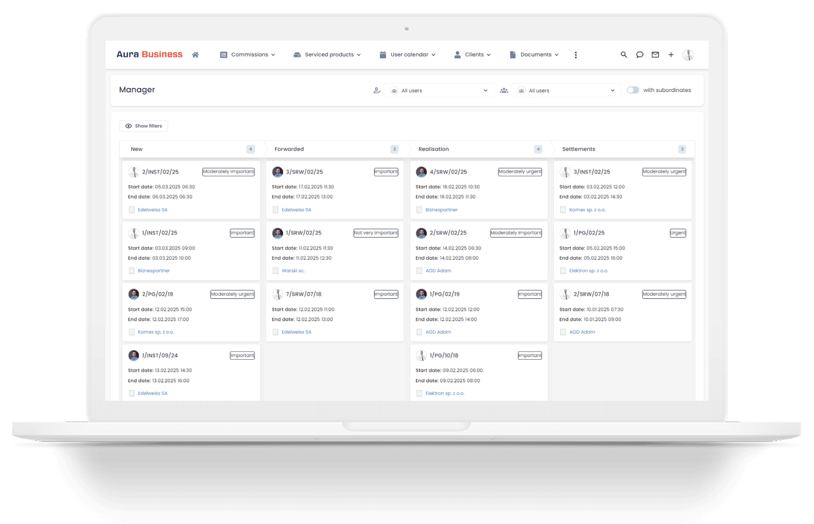 Courier integration in service